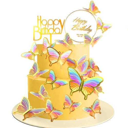 Yatinkim Schmetterling Kuchen Dekorationen Set Alles Gute zum Geburtstag Cupcake Topper Schmetterlinge für Frauen Mädchen Hochzeit Dekorieren Thema Party Bunte 22 Stück Yatinkim Schmetterling Kuchen Dekorationen Set Alles Gute zum Geburtstag Cupcake Topper Schmetterlinge für Frauen Mädchen Hochzeit Dekorieren Thema Party Bunte 22 Stück von Yatinkim