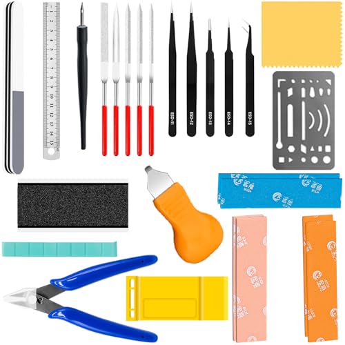 Yauhar 28-teiliges Hobby-Bauwerkzeug-Set, Modellierer, Grundwerkzeuge, Bastelset für Gundam-Modellbau, Montage, Reparatur Yauhar 28-teiliges Hobby-Bauwerkzeug-Set, Modellierer, Grundwerkzeuge, Bastelset für Gundam-Modellbau, Montage, Reparatur von Yauhar