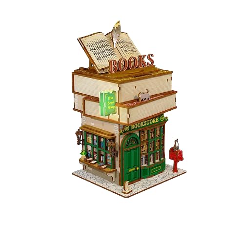 Kreatives Desktop-Puppenhaus DIY Kit; Einzigartiges Geschichtenerzähl-Spiel mit Aufbewahrungsbox und Körperinduktion von Yawdil