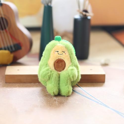 Yawdil Cartoon niedliche Avocado gefüllte Plüsch Puppe Spielzeug Anhänger Autos CHL üssel Ring Rucksack Hangings Dekoration von Yawdil