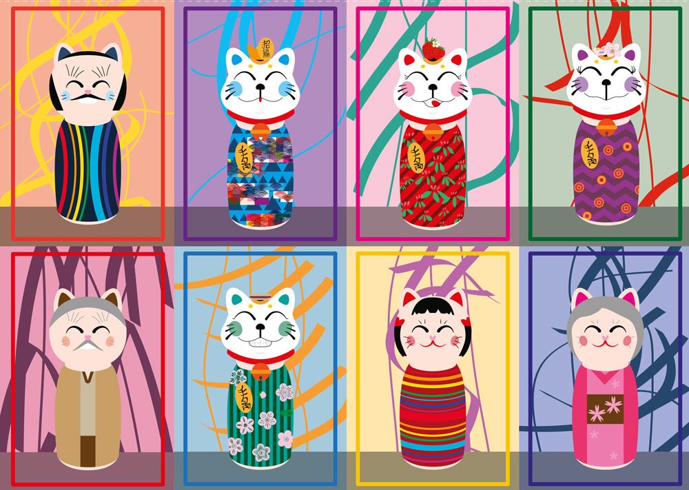 Yazz Maneki Kokeshi 1000 Teile Puzzle Yazz-3833 Yazz Maneki Kokeshi 1000 Teile Puzzle Yazz-3833 von Yazz