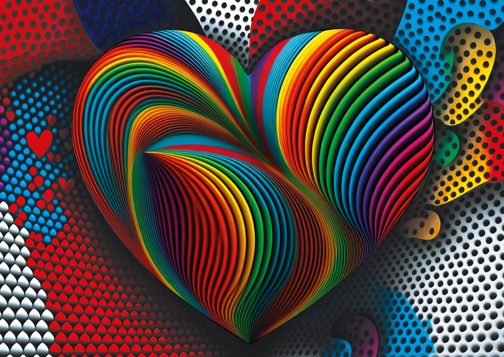 Yazz Rainbow Heart 1000 Teile Puzzle Yazz-3824 Yazz Rainbow Heart 1000 Teile Puzzle Yazz-3824 von Yazz