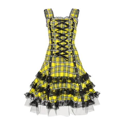 Ybing Gothic Punk Kleider Damen Retro Lolita Court Kostüm Halloween Trägerkleid Ballkleider Mittelalter Viktorianisch Princess Dress Cosplay Ärmellos Partykleid Performance Costume Karnevalskleid Ybing Gothic Punk Kleider Damen Retro Lolita Court Kostüm Halloween Trägerkleid Ballkleider Mittelalter Viktorianisch Princess Dress Cosplay Ärmellos Partykleid Performance Costume Karnevalskleid von Ybing