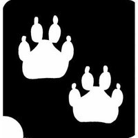 Bärentatzen-Spur Tattooschablone für bleibende Impressionen, 5,3x5,3cm Bärentatzen-Spur Tattooschablone für bleibende Impressionen, 5,3x5,3cm von Ybody