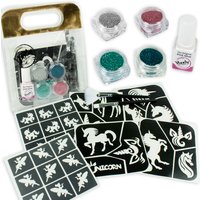 Glitzer-Tattoo-Set "Einhorn", 41-teilig Glitzer-Tattoo-Set "Einhorn", 41-teilig von Ybody