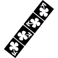 Glückbringende Kleeblätter, 4er Tattooschablonen-Set,Glücksmotiv 3,3cm Glückbringende Kleeblätter, 4er Tattooschablonen-Set,Glücksmotiv 3,3cm von Ybody