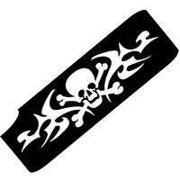 Skull XXL Tattooschablone 17,5×5cm, Totenkopftattoo zum Piratenfest Skull XXL Tattooschablone 17,5×5cm, Totenkopftattoo zum Piratenfest von Ybody