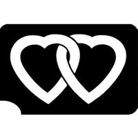 Verschlungene Herzen Tattooschablone, Tattooidee Valentinstag 7,5x5cm Verschlungene Herzen Tattooschablone, Tattooidee Valentinstag 7,5x5cm von Ybody