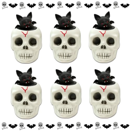 6 Stück Halloween Squeeze Spielzeug, Halloween Kürbis Quetschspielzeug, Kürbis Geist Squeeze Spielzeug, Fidget Toys Halloween, Halloween kürbis Spielzeug, Squishy Pop Out Kürbisspielzeug von Ycaaeo