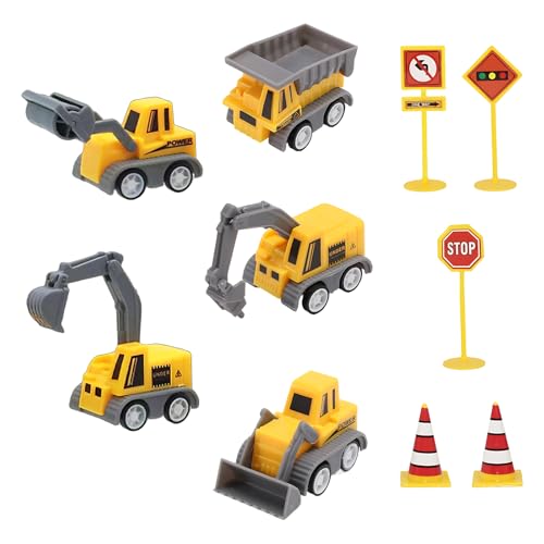 10 Stück Tortendeko Baustelle Set, Mini Bagger Spielzeug mit Verkehrsschildern, Kuchen Deko Baustelle für Kinder, Lernspielzeug ab 3 Jahren, Eltern-Kind Interaktion 10 Stück Tortendeko Baustelle Set, Mini Bagger Spielzeug mit Verkehrsschildern, Kuchen Deko Baustelle für Kinder, Lernspielzeug ab 3 Jahren, Eltern-Kind Interaktion von YceLon
