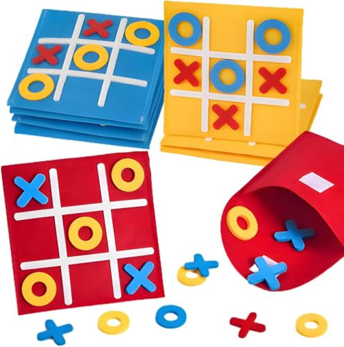 12 Stück Tic Tac Toe Spiel, Filz Brettspiel Set in Rot, Gelb und Blau, Ideal als Mitgebsel für Kindergeburtstage, Lernspielzeug für Kinder von 5 bis 12 Jahren 12 Stück Tic Tac Toe Spiel, Filz Brettspiel Set in Rot, Gelb und Blau, Ideal als Mitgebsel für Kindergeburtstage, Lernspielzeug für Kinder von 5 bis 12 Jahren von YceLon