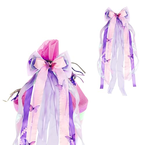 YceLon Schleife Schultüte, Schmetterling Schleife für Schultüte, Lila Schultütenschleife aus Organza und Spitze, 60 cm lang, 20 cm breit, Elegante Dekoration für Einschulung und Party YceLon Schleife Schultüte, Schmetterling Schleife für Schultüte, Lila Schultütenschleife aus Organza und Spitze, 60 cm lang, 20 cm breit, Elegante Dekoration für Einschulung und Party von YceLon