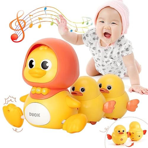 Ycozy Baby Ente Musik Kinderspielzeug Kleinkinder Lernspielzeug mit Licht und Musik Ente Musikspielzeug Tanzende Singender Krabbel fur 6-72 Monates Geschenk von Ycozy