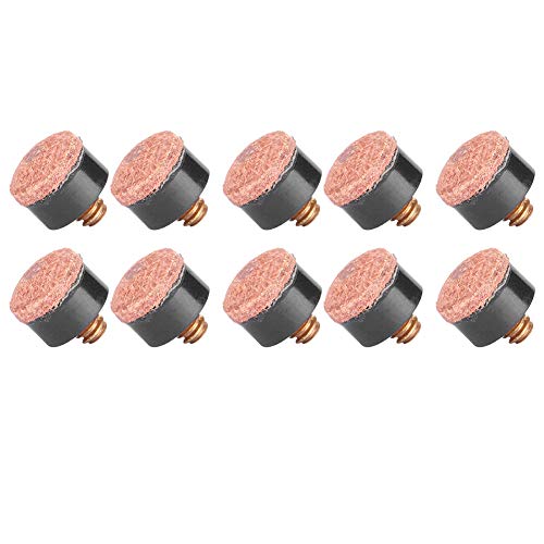 10-teiliges 11-mm-Billardspitzen-Ersatzset Snooker-Pool-S-Spitzen-Zubehörset für die Poolreparatur (11mm) von Yctze
