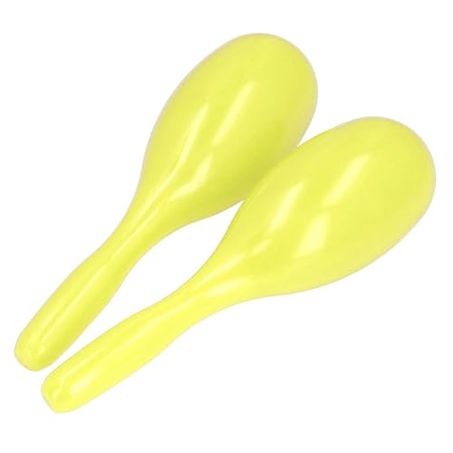 2pcs Musik Maracas Handpercussion Tles für KTV-, Partys und Gartenaktivitäten - Oval Geformte Gelbe Instrumente (YELLOW) von Yctze