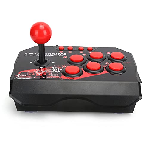 Arcade Fight Stick Controller, Kabelgebundener 4-in-1-Game-Joystick für Switch/PS3/PC/Android-TV, mit Kugelförmigem Joystick und 6 Steuertasten, 3 M Langem USB-Kabel, Unterstützt Den Turbo-Modus Arcade Fight Stick Controller, Kabelgebundener 4-in-1-Game-Joystick für Switch/PS3/PC/Android-TV, mit Kugelförmigem Joystick und 6 Steuertasten, 3 M Langem USB-Kabel, Unterstützt Den Turbo-Modus von Yctze