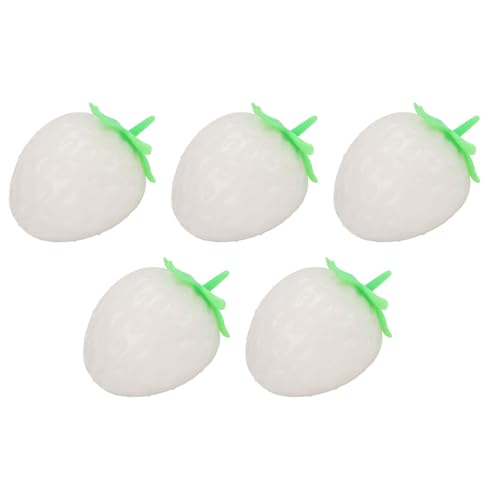 Dehnbarer Erdbeer-Squeeze-Stressball, Premium-TPR, 5er-Pack Dehnbare Bälle Zur Angstlinderung für und Erwachsene Dehnbarer Erdbeer-Squeeze-Stressball, Premium-TPR, 5er-Pack Dehnbare Bälle Zur Angstlinderung für und Erwachsene von Yctze
