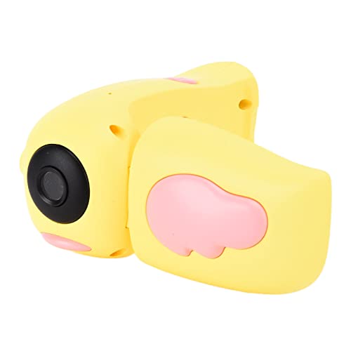 Kinderkamera, 2-Zoll-Bildschirm, HD--Digitalkamera für Lustige Aufkleber und Spiele, Niedliches Design mit Langer Akkulaufzeit (Yellow) von Yctze
