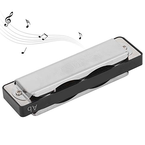 Yctze 10 -Loch -Mundharmonika in AB Key Premium Brass Blues Harp für Anfänger und Fachleute, Klangqualität und Design (Black) von Yctze