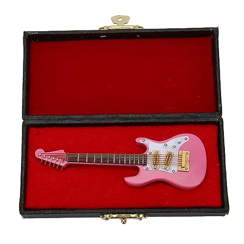 Yctze 10 cm Miniatur -E -Gitarren Ornament mit Display Klammer für Desktop Dekoration und Puppenhaussammlung von Yctze