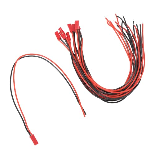 Yctze 10pcs JST Steckanschluss Kabeldraht Männlich für RC Model Cars 180 370 380 390 Motoren & ESC -Batterieanschlüsse, 260 Mm Länge Yctze 10pcs JST Steckanschluss Kabeldraht Männlich für RC Model Cars 180 370 380 390 Motoren & ESC -Batterieanschlüsse, 260 Mm Länge von Yctze
