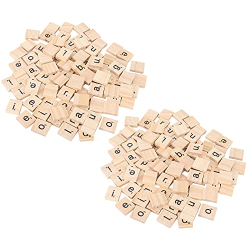 Yctze 2 Sätze Holzfliesen für - Bildungsfabrik -Werkzeug und Puzzle -Set für das Ning der ISH -Wette (Kleinbuchstabenmischung) von Yctze
