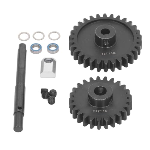 Yctze 2pcs Gehärtete Stahlsporngeschäfte und Antriebswelle für /5 RC -Autos, Komplettes Ersatzkit (25t+30t) von Yctze