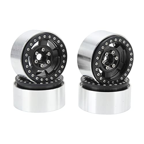 Yctze 4PCS Professionelle Aluminiumlegierung RC -Autoräder für /10 RC -Autos Verbesserte Leistung und Haltbarkeit (Black) von Yctze
