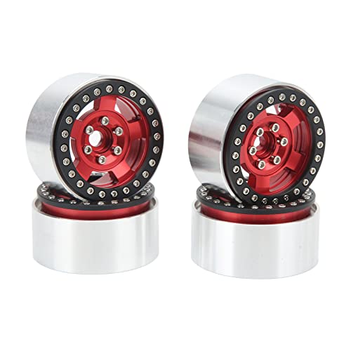 Yctze 4PCS Professionelle Aluminiumlegierung RC -Autoräder für /10 RC -Autos Verbesserte Leistung und Haltbarkeit (Rot) von Yctze
