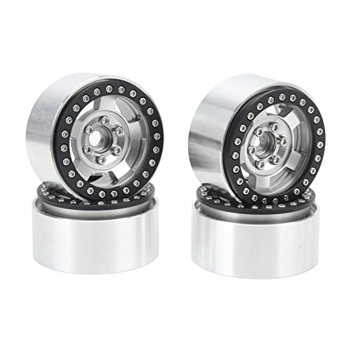 Yctze 4PCS Professionelle Aluminiumlegierung RC -Autoräder für /10 RC -Autos Verbesserte Leistung und Haltbarkeit (Silver) von Yctze