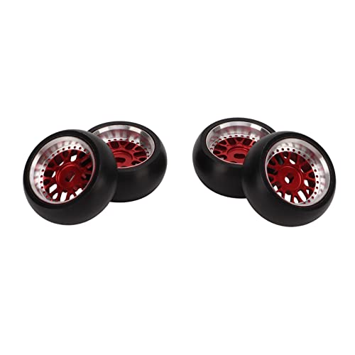 Yctze 4pcs 16 Paare RC -Driftreifen mit Aluminiumlegierrädern für Verbesserte Stabilität und Leistung - Kompatibel mit /28 (Rot) von Yctze
