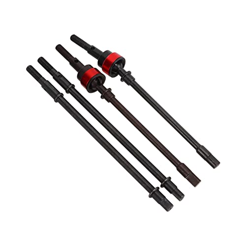 Yctze Aktualisieren Sie Ihr Axiales SCX10 /10 RC -Auto mit Edelstahl -Eisen Vorder und Hinterachse Antriebswelle CVD Set mit Messingkopplern (Rot) von Yctze
