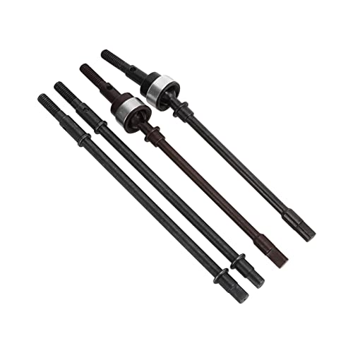 Yctze Aktualisieren Sie Ihr Axiales SCX10 /10 RC -Auto mit Edelstahl -Eisen Vorder und Hinterachse Antriebswelle CVD Set mit Messingkopplern (Silver) von Yctze