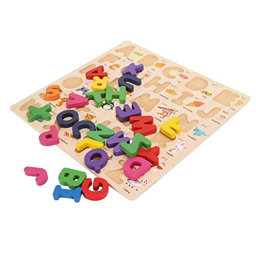 Yctze Alphabet -Puzzle -Holzbuchstaben für Frühe Ning - S und EIN Ansprechendes Bildungsspielzeug für die Kognitive Entwicklung von Yctze