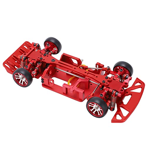 Yctze Aluminiumlegierung RC -Auto -Chassis Rahmen mit Rädern für Wltoys /28 284131 K969 K979 K989 K999 Verbesserte Stabilität und Leistung (Rot) von Yctze