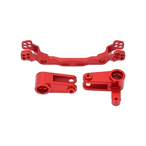 Yctze Aluminiumlegierungssteuerungsteile Set RC -Auto -Upgrade für /10 Fernbedienungsfahrzeuge, Verbesserte Haltbarkeit und Leistung (Rot) von Yctze