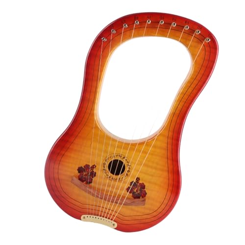 Yctze Anfänger 10 Schnur Harp aus Kanadischem Ahorn mit Tuning -Hammer und Tragetasche - Musikinstrument für Kleine Versammlungen (Harfe + Tasche) von Yctze