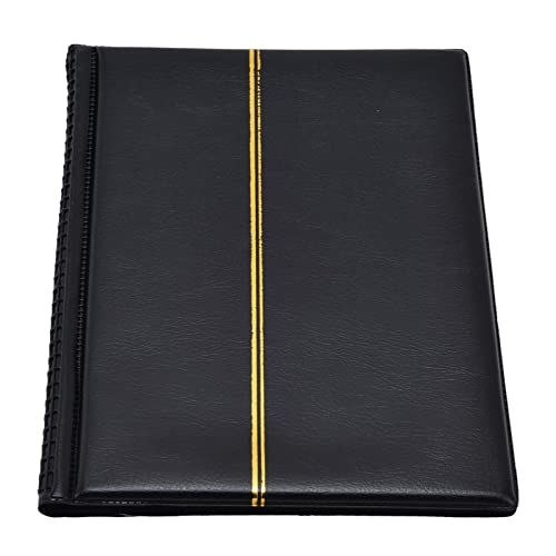 Yctze Coin Collection Book mit 250 Transparenten Taschen - Premium -PU Leder Münz Aufbewahrungsalbum für Sichere Gedenkmünzsammlung (Black) von Yctze