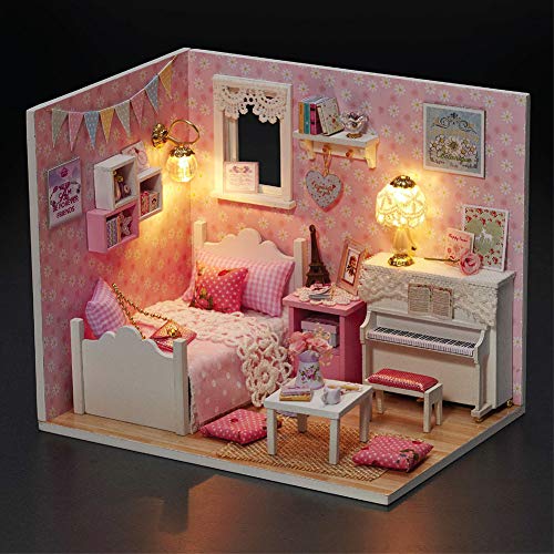 Yctze DIY Ature Doll House Holzspielzeug für Geburtstagsgeschenk, Verbesserung der Kreativität und Eltern (Prinzessin Sonnenschein) von Yctze