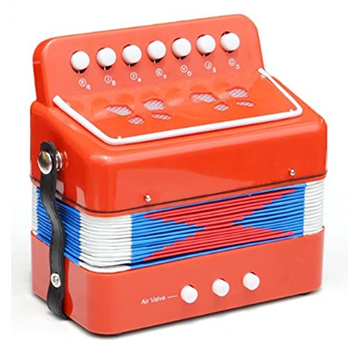 Yctze F 7 -Tasten -Ion -Spielzeug Für Kinder - Musikinstrument mit Bass Für Ning und Spiel - Schwarz (Rot) von Yctze