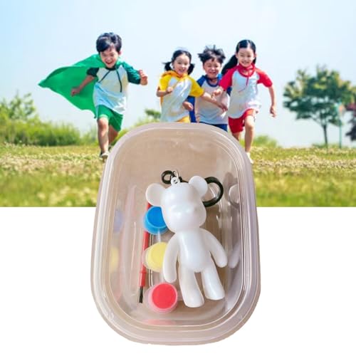 Yctze Fluidbärenschlüsselketten -DIY -Affiti -Ting -Spielzeug Für Kinder - F und S -Kunstprojekt mit Komponenten und Trendigem Design (Fluidbär, Farbe, Stift, Schachtel) von Yctze