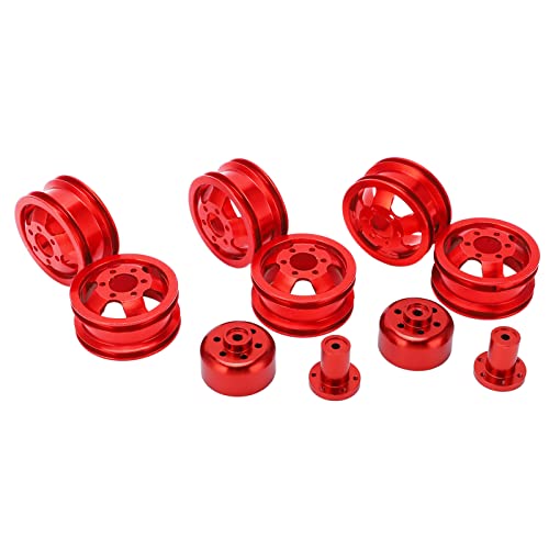 Yctze Hochwertige RC-Rad-Hub-Aluminiumlegierung mit überlegener Verschleißfestigkeit Zur Verbesserung der Leistung in WPL C14 24 34 44 Serie (Rot) von Yctze