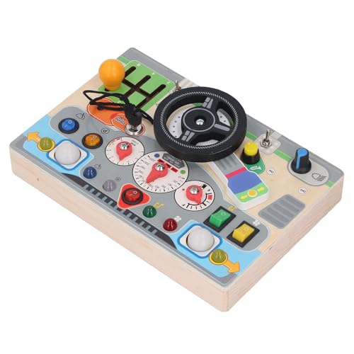 Yctze Holzlenkspielzeug für - Bildungsverwalter Early Learning Activity Board für Kindergartenunterricht und Fantasievolles Spiel Yctze Holzlenkspielzeug für - Bildungsverwalter Early Learning Activity Board für Kindergartenunterricht und Fantasievolles Spiel von Yctze