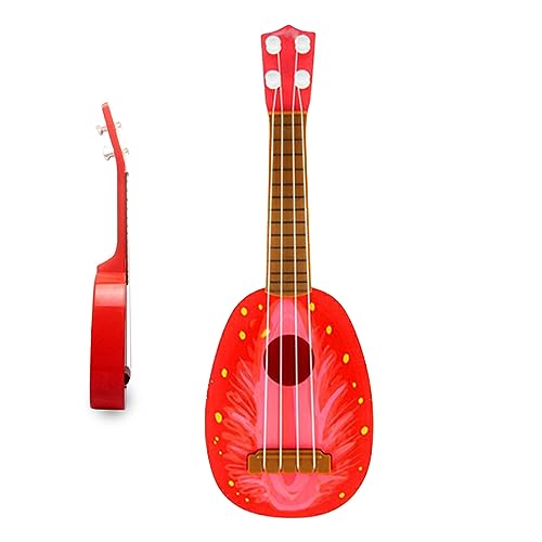 Yctze Kinder U Toy - Leichtes 4 -Strings -Musikinstrument für Ning & Fun, für Junge Anfänger, Erdbeerdesign (#1) von Yctze