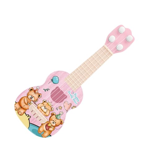 Yctze Kleinkind -Ukulele -Gitarrenspielzeug mit Niedlichem Design 4 Strings Bildungsinstrument für Kinder Zum Lernen und Spielen Musik (Kleines Bärenmuster) von Yctze