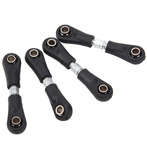 Yctze Lenkspurstangen-Set Spurstange M3 Metall Kunststoff 4-teiliges Spurstangen-Set aus Schwarzem Metall für 1 Rc Flachwagen-Ersatzzubehör 1 10 Spurstange (42-50) von Yctze