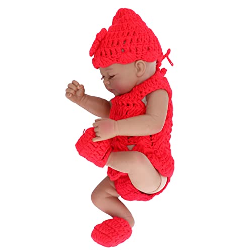 Yctze Lifelike 10 -Zoll -Silikon Babypuppe Weiche Neugeborene Infant Puppe mit Schönen Kleidern für die Spielzeit von Kindern (10 -Zoll schwarzer Junge mit geschlossenen Augen) von Yctze