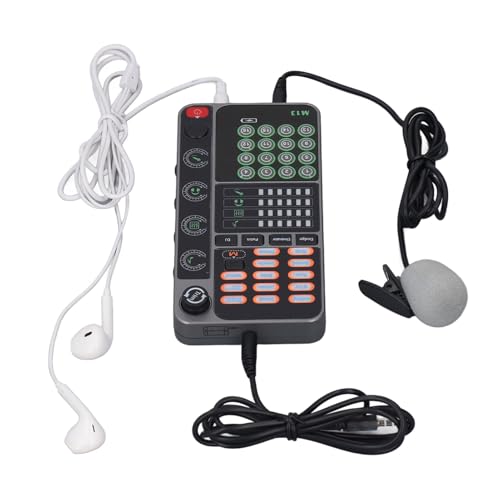 Yctze Live -Soundkarte mit Sprachwechsler mit & Dynamischen Effekten für Live -Streaming, Singen und Spiele Tragbares Design Yctze Live -Soundkarte mit Sprachwechsler mit & Dynamischen Effekten für Live -Streaming, Singen und Spiele Tragbares Design von Yctze