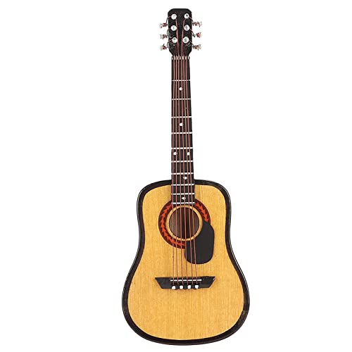 Yctze Miniatur -Holzgitarrenmodell - Exquisite Volksmusik -Ornament mit Stand & Storage Box für Dollhouse Decoration - 3,9 Zoll Yctze Miniatur -Holzgitarrenmodell - Exquisite Volksmusik -Ornament mit Stand & Storage Box für Dollhouse Decoration - 3,9 Zoll von Yctze
