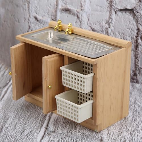 Yctze Miniatur Küchenspüle Möbel Set - 1:12 Skala Küchenzubehör mit Küchenset Yctze Miniatur Küchenspüle Möbel Set - 1:12 Skala Küchenzubehör mit Küchenset von Yctze